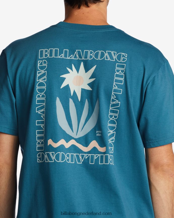 Billabong Heren T-shirt met troppo-zakblauwe lagune 4D20H599