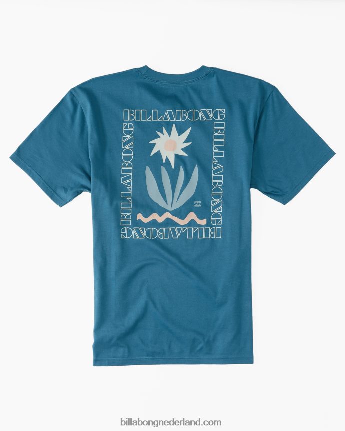 Billabong Heren T-shirt met troppo-zakblauwe lagune 4D20H599