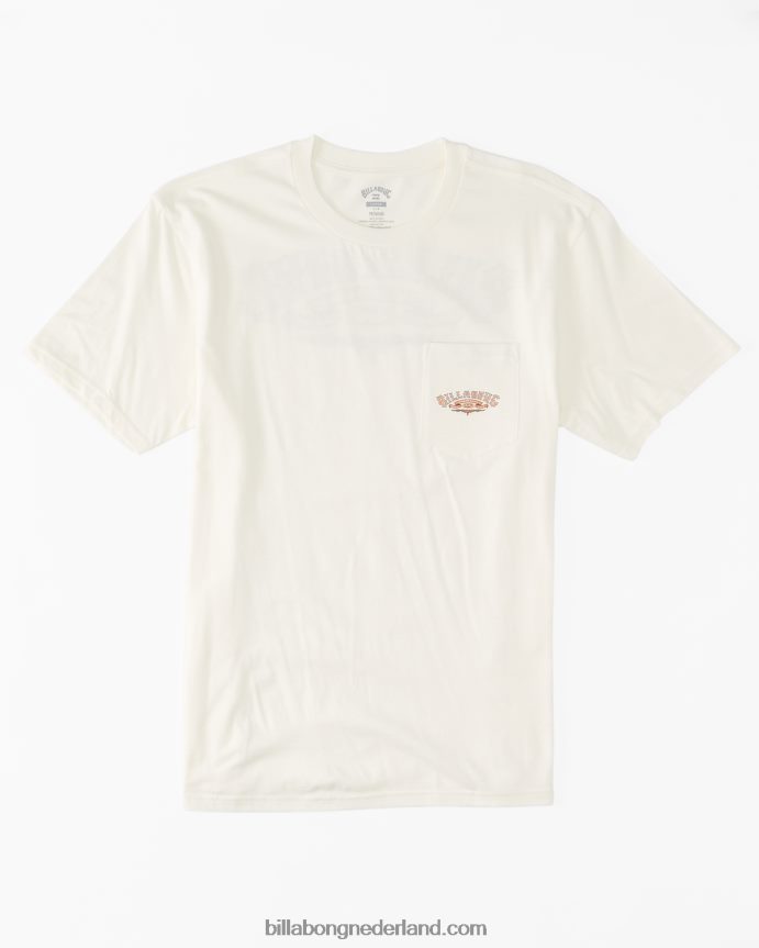 Billabong Heren T-shirt met troppo-zakgebroken wit 4D20H592
