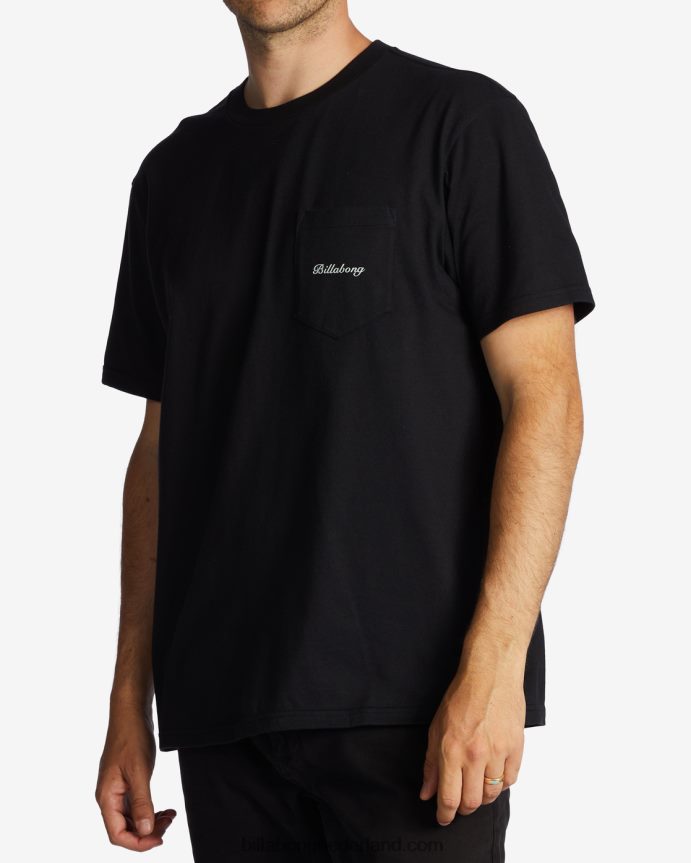 Billabong Heren T-shirt met troppo-zakzwart 4D20H573