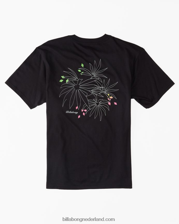 Billabong Heren T-shirt met troppo-zakzwart 4D20H573