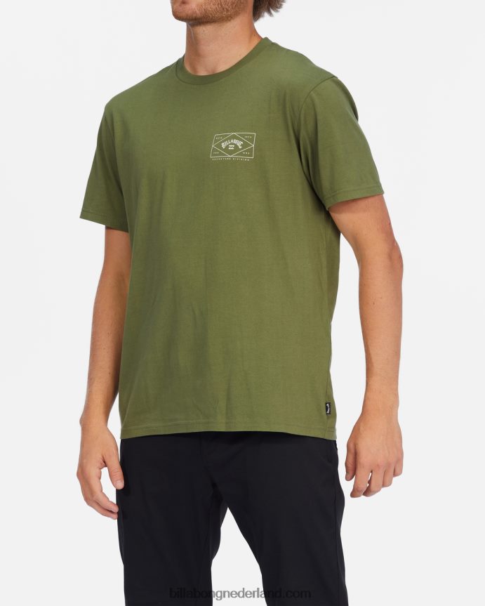 Billabong Heren a/div hardware biologisch T-shirt met korte mouwengewassen olijf 4D20H260