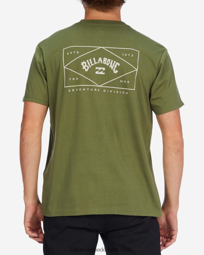 Billabong Heren a/div hardware biologisch T-shirt met korte mouwengewassen olijf 4D20H260