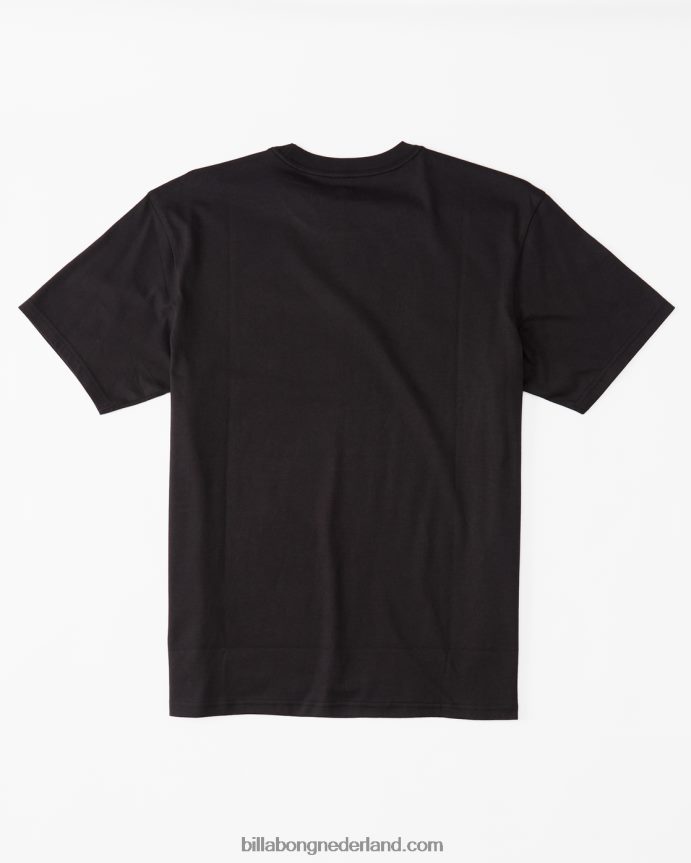 Billabong Heren alaska wave biologisch t-shirtgewassen zwart 4D20H471