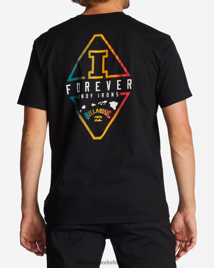 Billabong Heren andy irons diamant t-shirt met korte mouwenzwart 4D20H655
