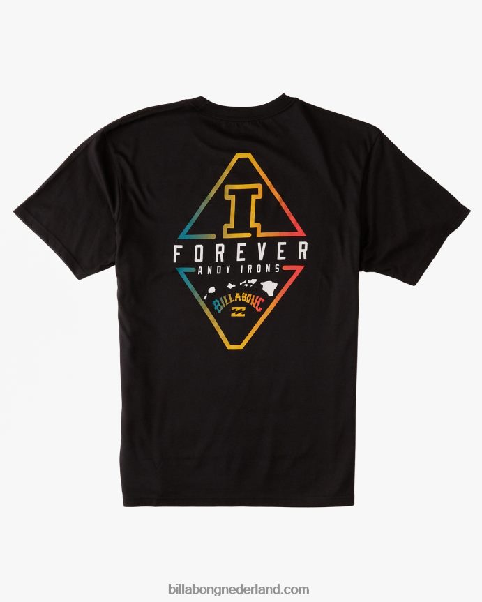 Billabong Heren andy irons diamant t-shirt met korte mouwenzwart 4D20H655