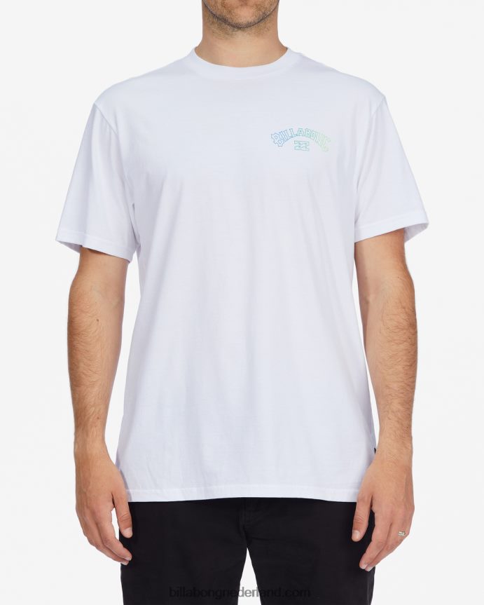 Billabong Heren boog gevuld T-shirt met korte mouwenwit 4D20H637
