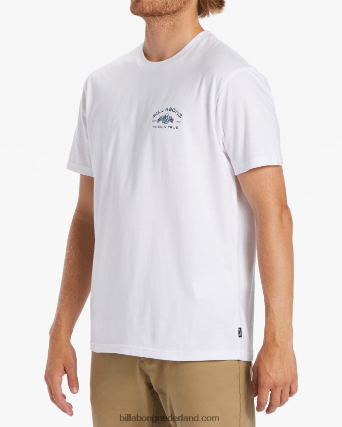 Billabong Heren een natie t-shirtwit 4D20H363