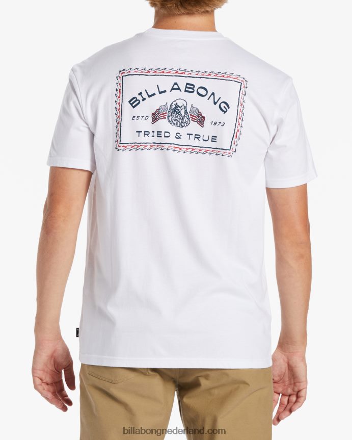 Billabong Heren een natie t-shirtwit 4D20H363