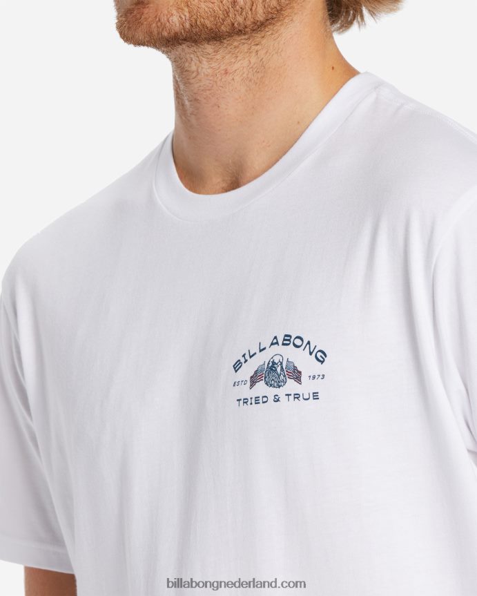 Billabong Heren een natie t-shirtwit 4D20H363
