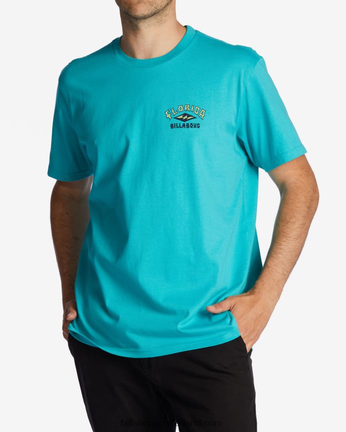 Billabong Heren florida boog t-shirtdonkere munt 4D20H400