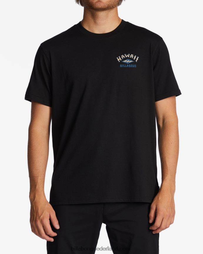 Billabong Heren hawaï boog t-shirtzwart 4D20H337