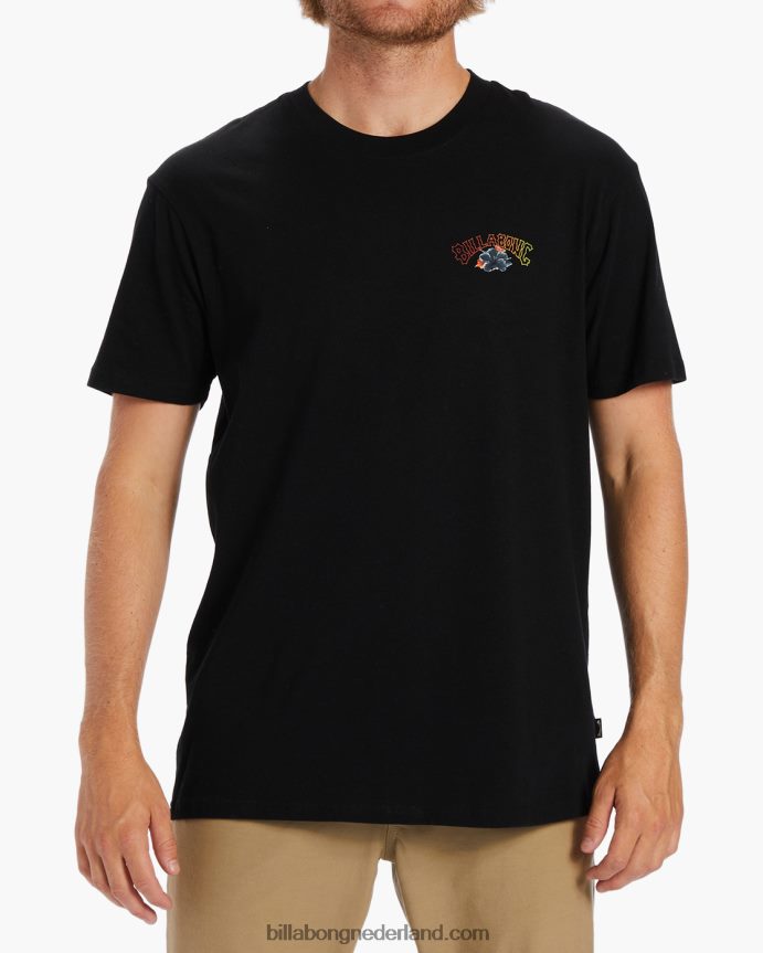 Billabong Heren kamea lava t-shirtgewassen zwart 4D20H501