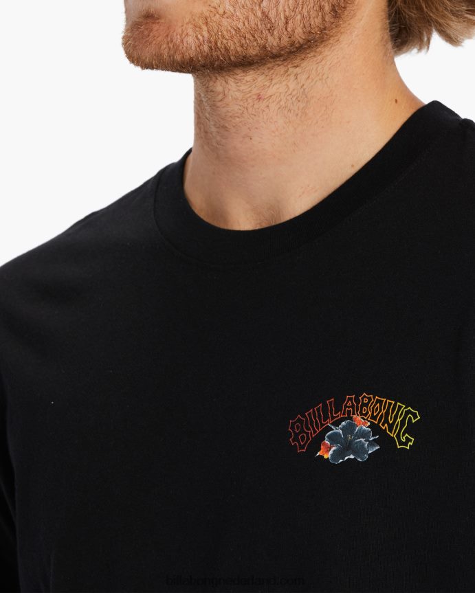 Billabong Heren kamea lava t-shirtgewassen zwart 4D20H501