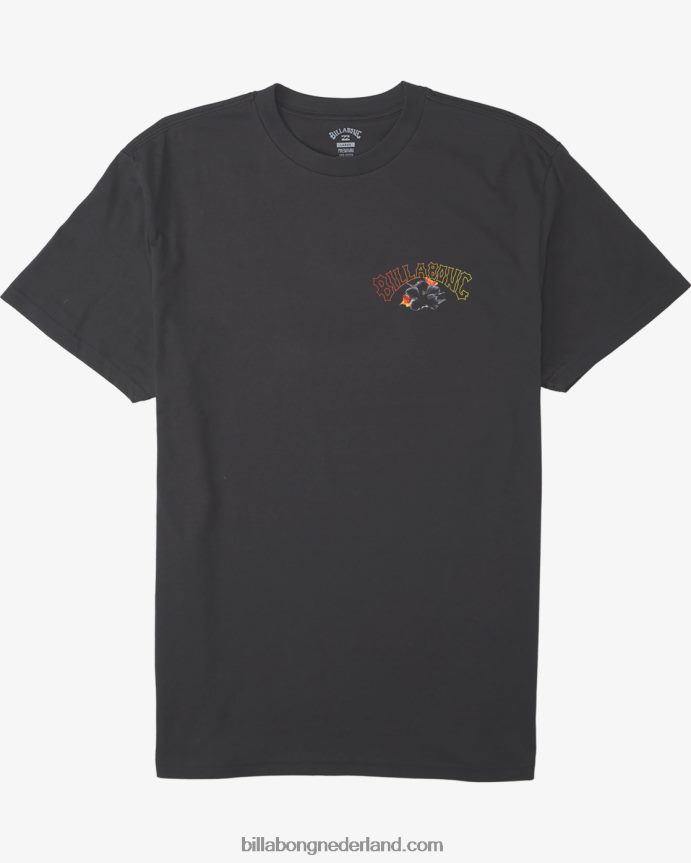 Billabong Heren kamea lava t-shirtgewassen zwart 4D20H501