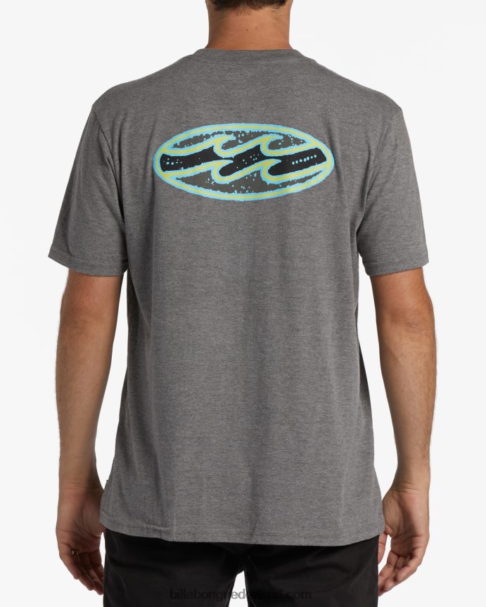 Billabong Heren krijt golf t-shirt met korte mouwengrijze heide 4D20H583