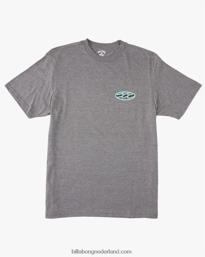 Billabong Heren krijt golf t-shirt met korte mouwengrijze heide 4D20H583