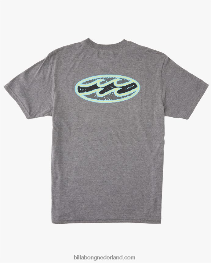 Billabong Heren krijt golf t-shirt met korte mouwengrijze heide 4D20H583