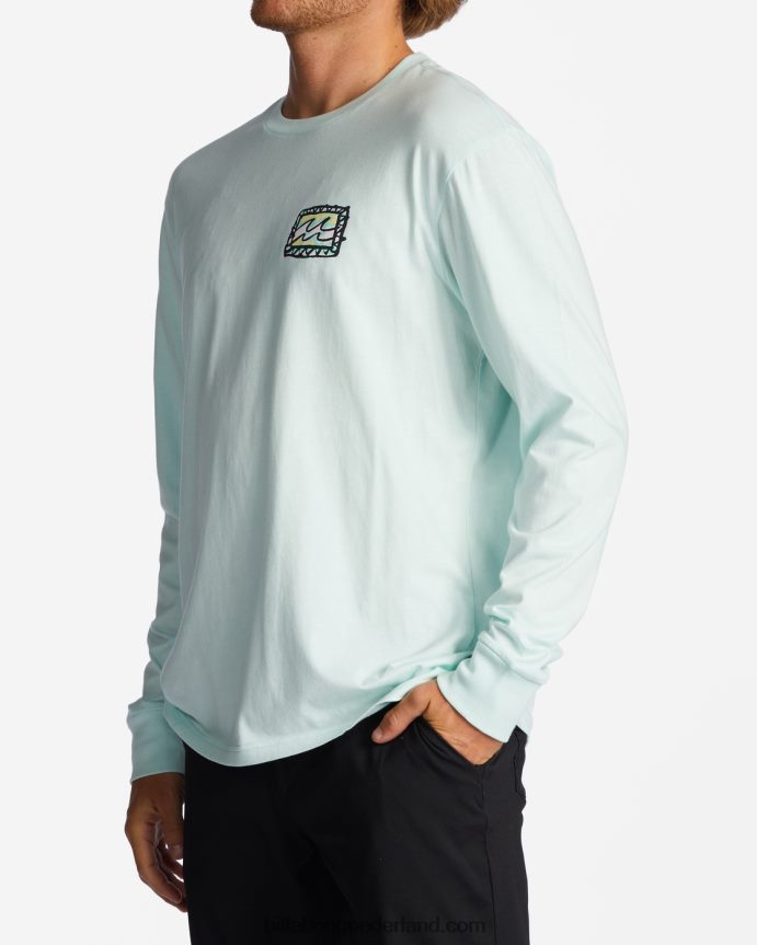Billabong Heren krijt golf t-shirt met lange mouwenzeeglas 4D20H609