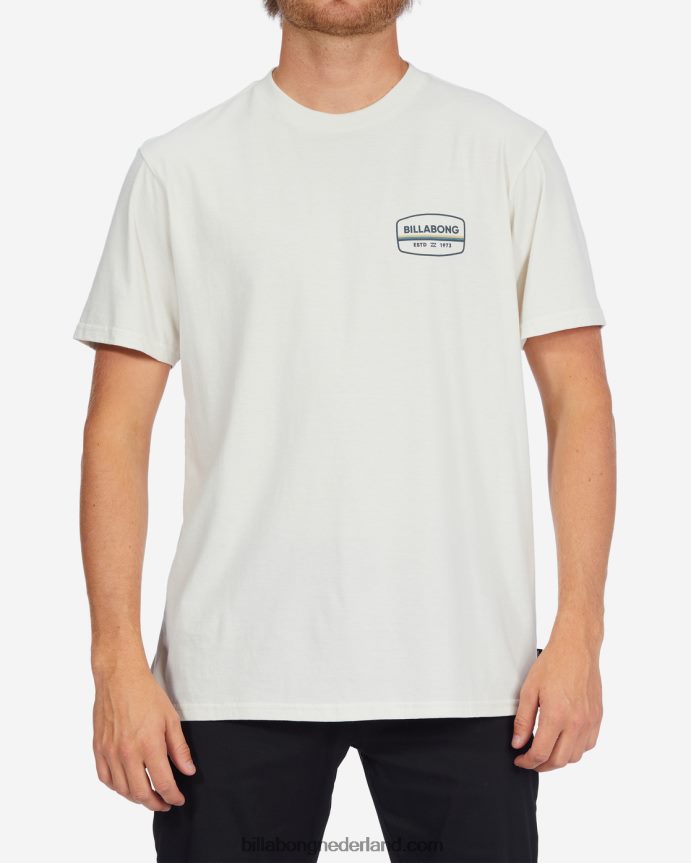 Billabong Heren ommuurd T-shirt met korte mouwengebroken wit 4D20H643