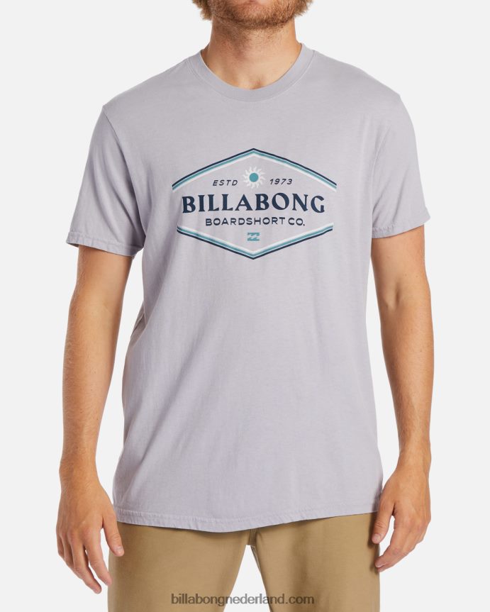 Billabong Heren ommuurd T-shirt met korte mouwengrijs violet 4D20H528