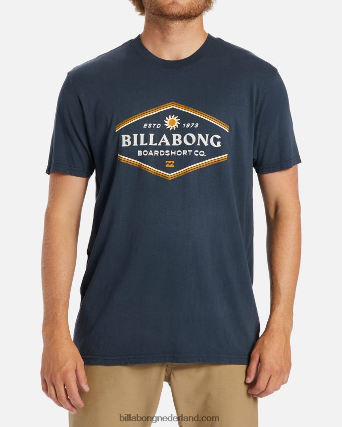 Billabong Heren ommuurd T-shirt met korte mouwenmarine 4D20H538