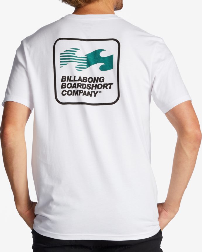Billabong Heren ommuurd t-shirtwit 4D20H359