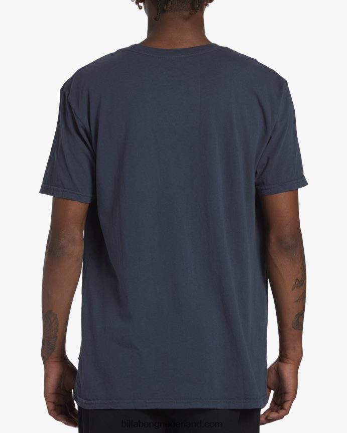 Billabong Heren rotor diamant t-shirt met korte mouwenmarine 4D20H630