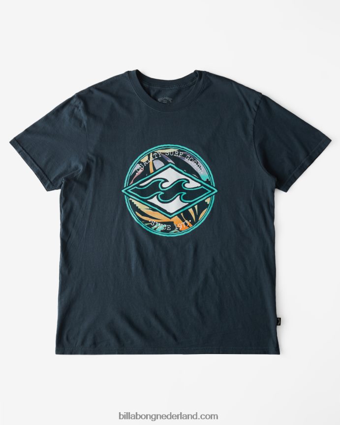 Billabong Heren rotor diamant t-shirt met korte mouwenmarine 4D20H630