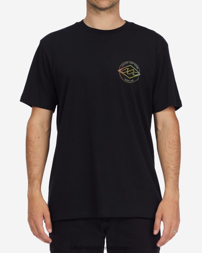Billabong Heren rotor diamant t-shirt met korte mouwenzwart 4D20H631
