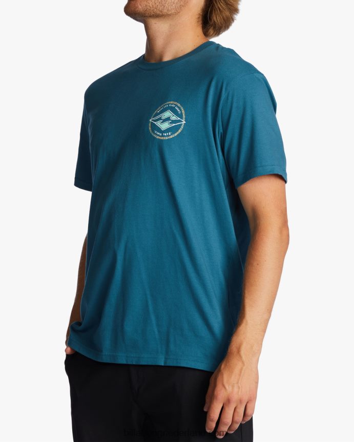 Billabong Heren rotor diamant t-shirtblauwe lagune 4D20H558