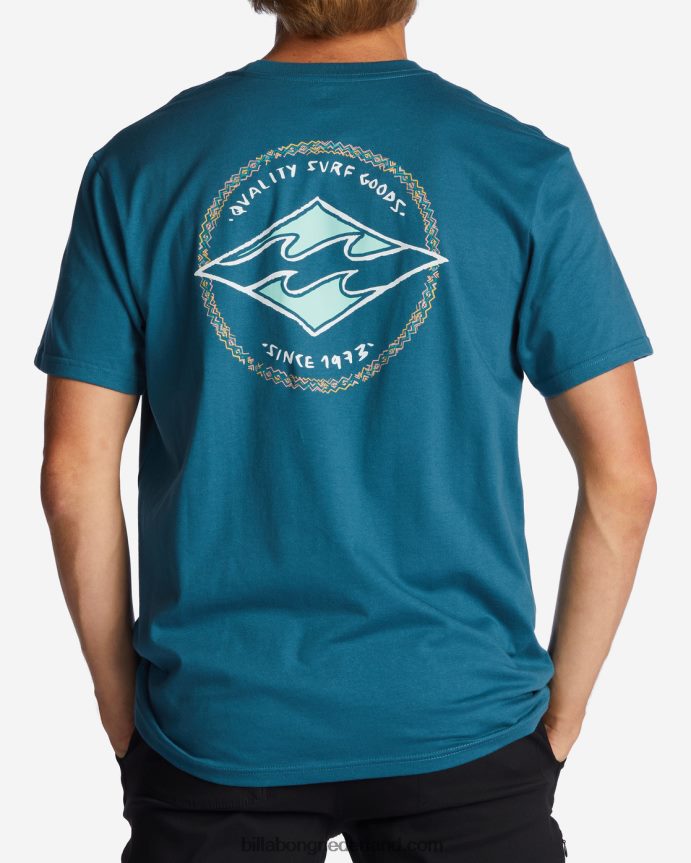 Billabong Heren rotor diamant t-shirtblauwe lagune 4D20H558
