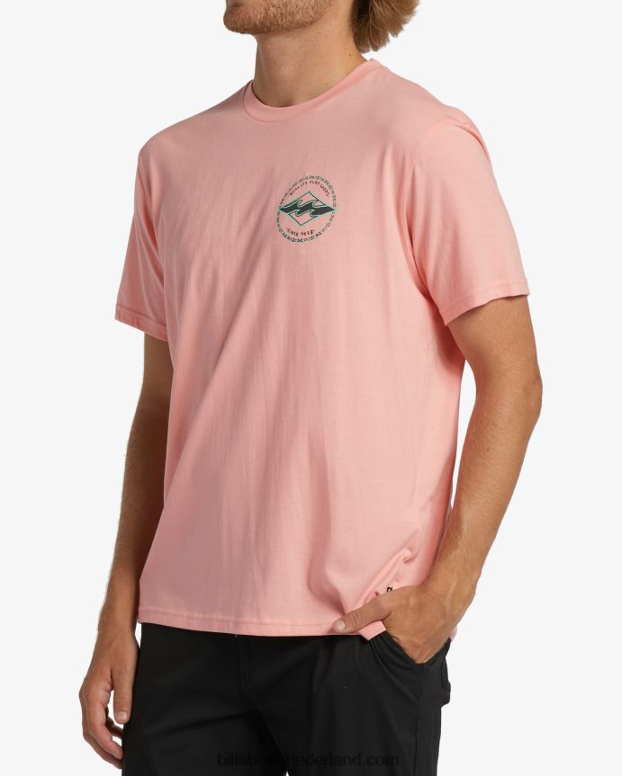 Billabong Heren rotor diamant t-shirtneonlicht rood 4D20H303