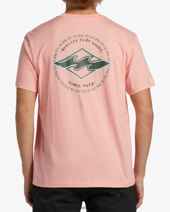 Billabong Heren rotor diamant t-shirtneonlicht rood 4D20H303