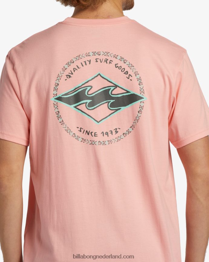 Billabong Heren rotor diamant t-shirtneonlicht rood 4D20H303