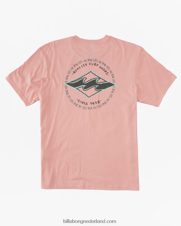 Billabong Heren rotor diamant t-shirtneonlicht rood 4D20H303