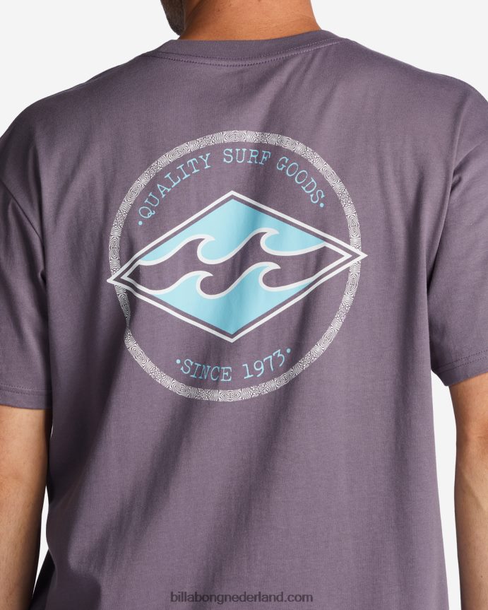 Billabong Heren rotor diamant t-shirtpaarse nevel 4D20H521