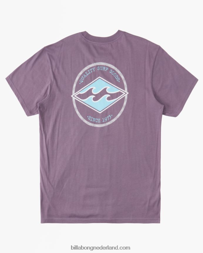 Billabong Heren rotor diamant t-shirtpaarse nevel 4D20H521