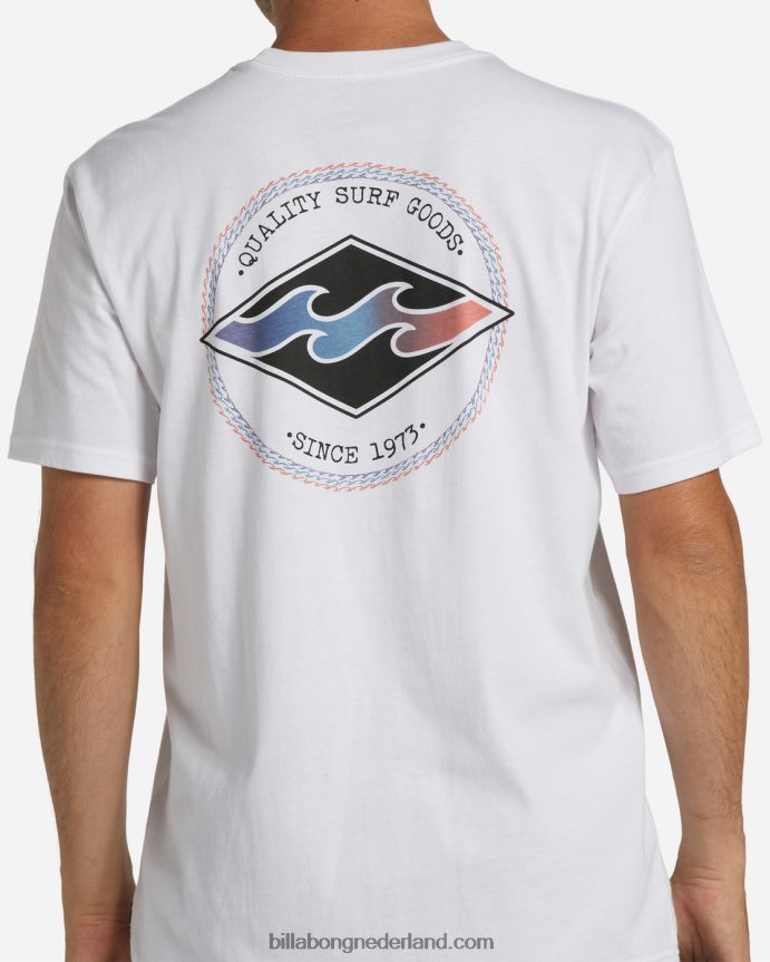 Billabong Heren rotor diamant t-shirtwit 4D20H388