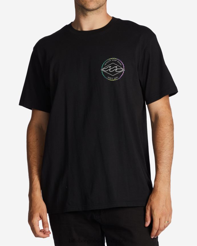Billabong Heren rotor diamant t-shirtzwart 4D20H559