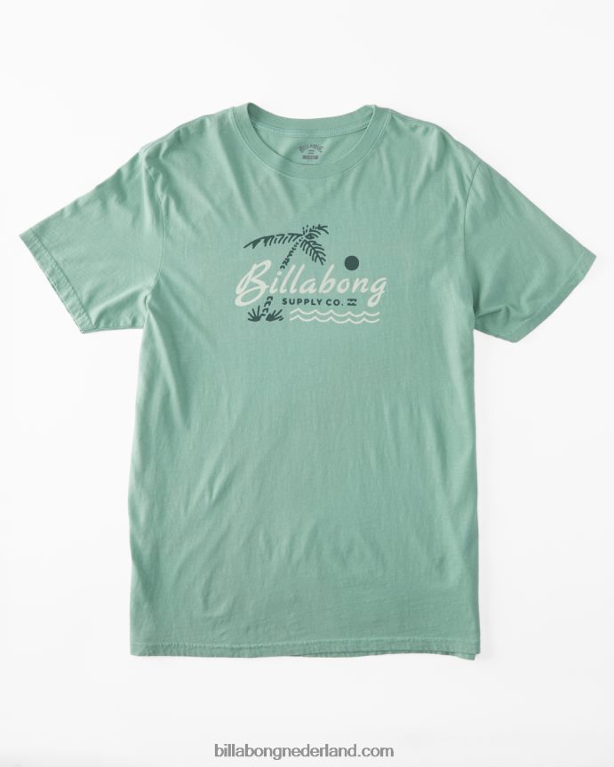 Billabong Heren sociaal lounge T-shirt met korte mouwenstoffig groen 4D20H581