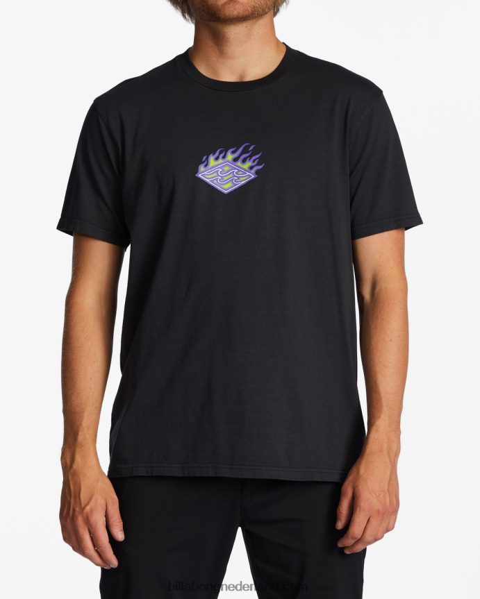 Billabong Heren thema diamant t-shirtgewassen zwart 4D20H410