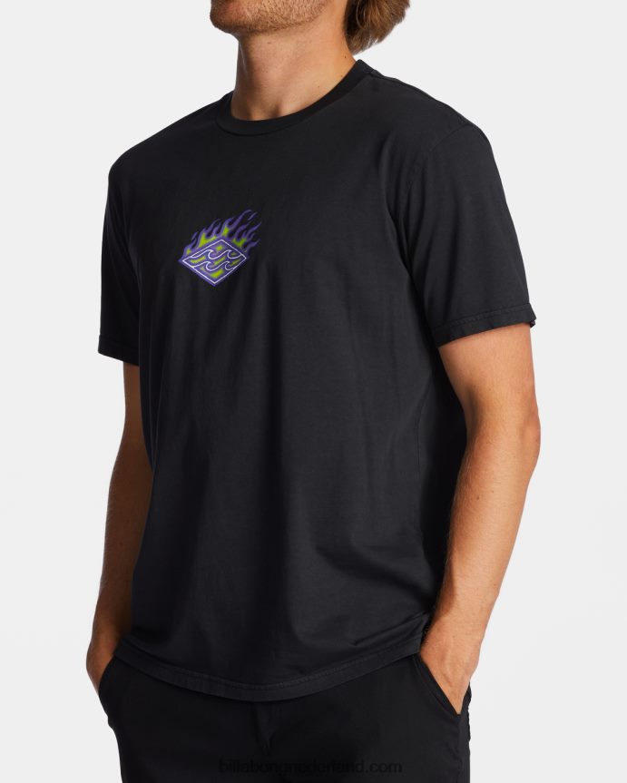 Billabong Heren thema diamant t-shirtgewassen zwart 4D20H410