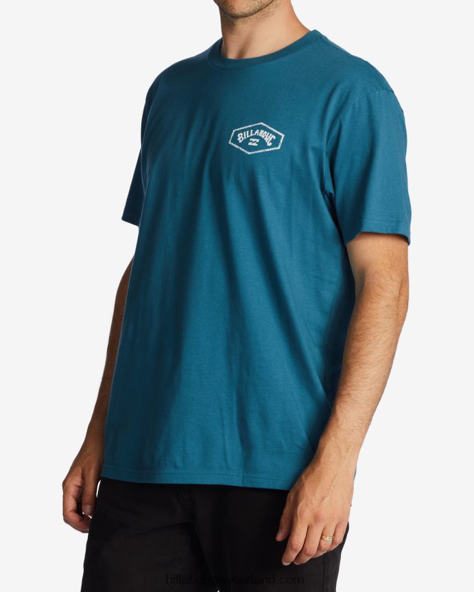 Billabong Heren verlaat boog t-shirtblauwe lagune 4D20H544
