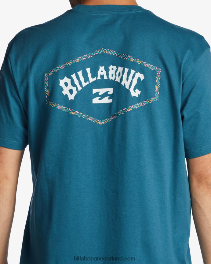 Billabong Heren verlaat boog t-shirtblauwe lagune 4D20H544