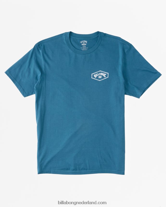 Billabong Heren verlaat boog t-shirtblauwe lagune 4D20H544