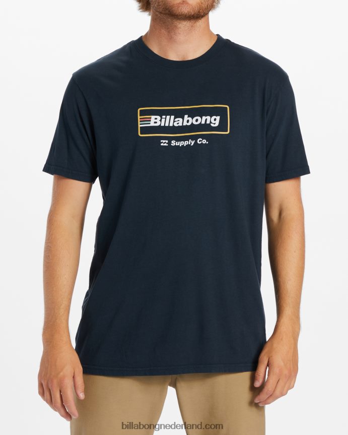 Billabong Heren walled ii T-shirt met korte mouwenmarine 4D20H333