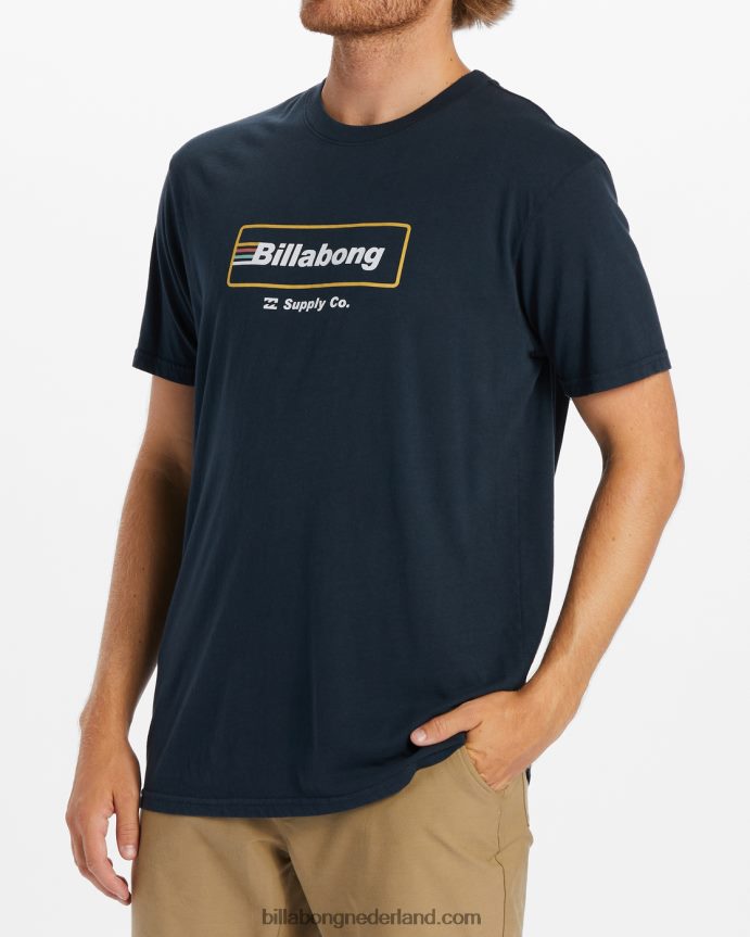 Billabong Heren walled ii T-shirt met korte mouwenmarine 4D20H333
