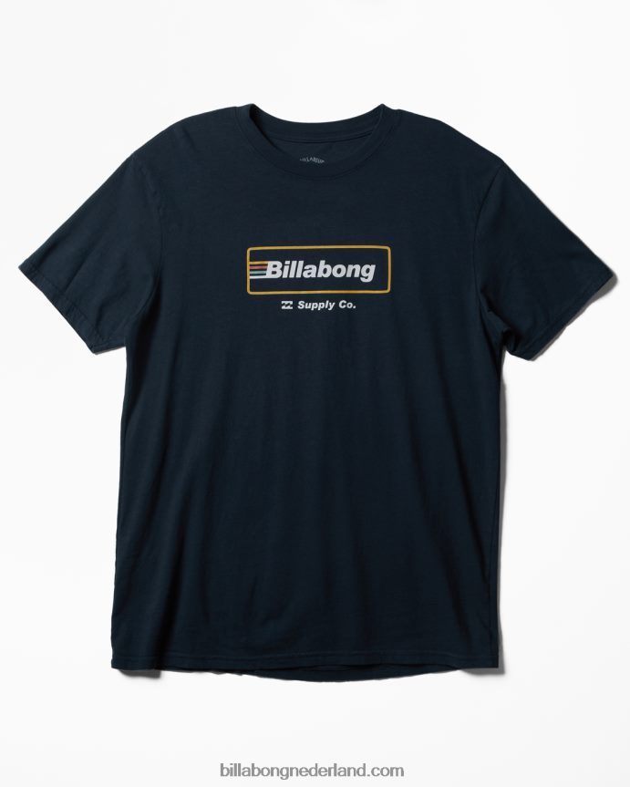Billabong Heren walled ii T-shirt met korte mouwenmarine 4D20H333