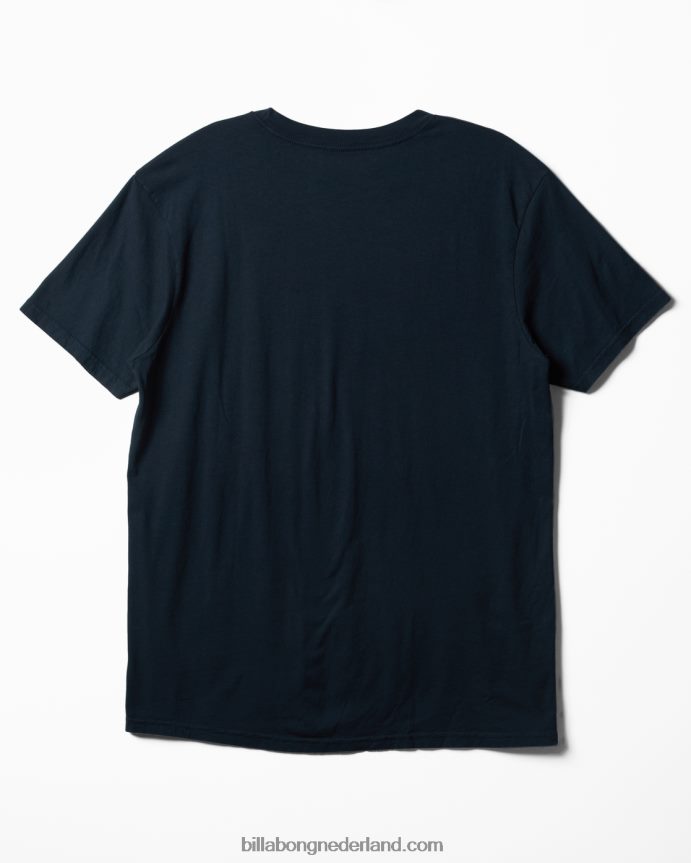 Billabong Heren walled ii T-shirt met korte mouwenmarine 4D20H333